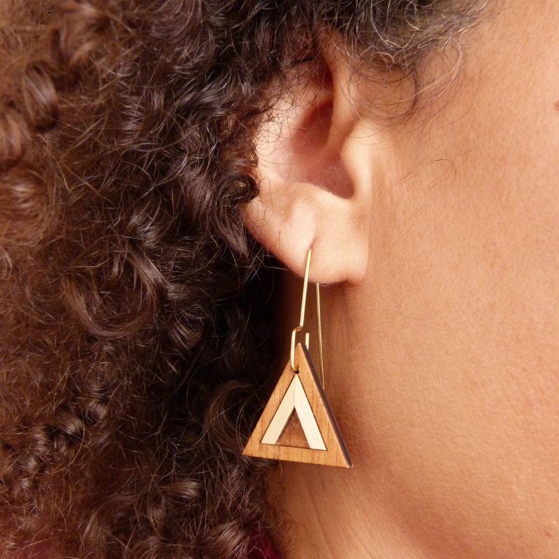 Boucles d'oreilles triangle "Tarp" – Image 3