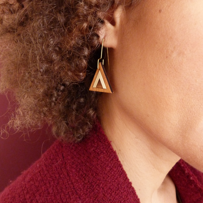 Boucles d'oreilles triangle "Tarp" – Image 2